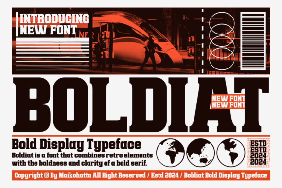 Boldiat: A Bold Display Serif Font for Editorial Design