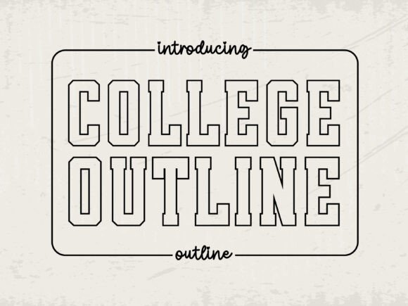 College Outline Font for Professional Branding