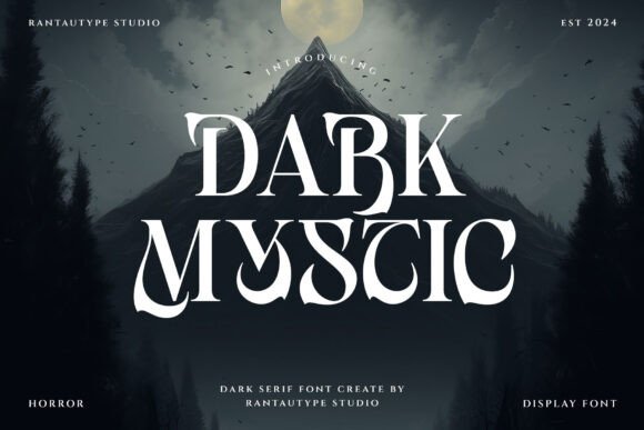 Dark Mystic: A Display Serif Font for Moody Brand Identity