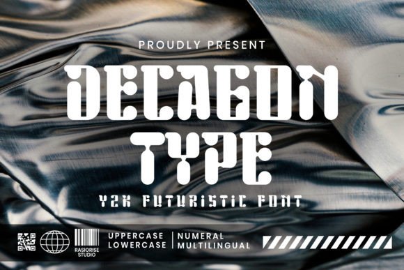 Decagon Type: A Y2K Futuristic Display Font for Makers