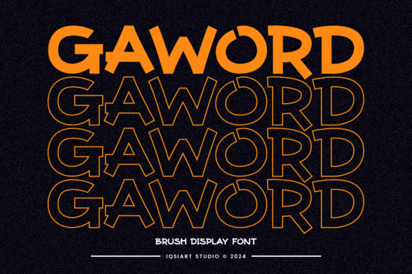 Gaword: A Bold Brush Marker Display Font for Editorial Impact