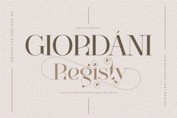 Giordani Registy: A Feminine Serif Font for Elegant Branding