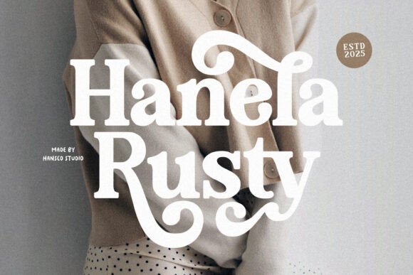 Hanela Rusty Font: Bold Retro Serif for Small Business Branding