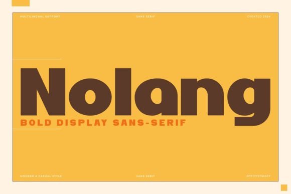 Nolang: A Bold Font for Branding Projects