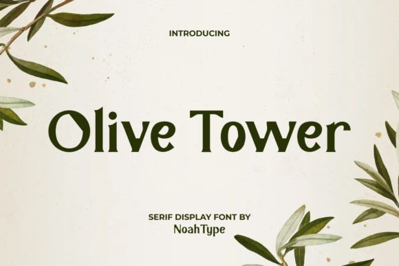 Olive Tower Font for Elegant Handmade Branding