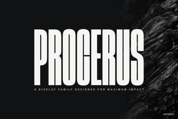 Procerus: A Bold, Narrow Sans Serif Font for Handmade Labels & Printables