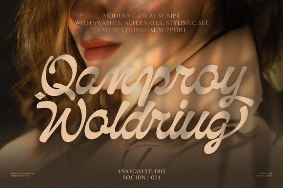 Qanproy Woldriug: A Modern Casual Script Font for Small Business Branding