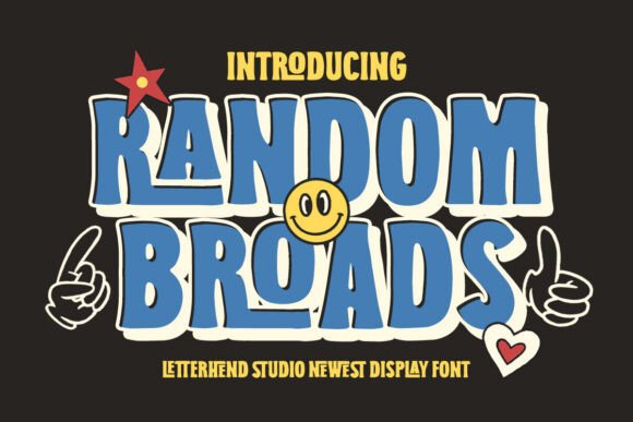 Random Broads: A Playful Ligature Display Font for Child-Themed Brands