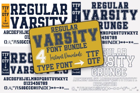 Regular Varsity: A Slab Serif Font for Authentic Varsity Style Projects