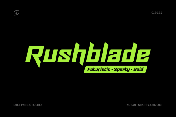 Rushblade: A Futuristic Display Typeface for High-Impact Marketing