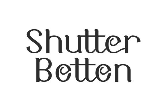 Shutter Botton Font for Handmade Branding & Printables