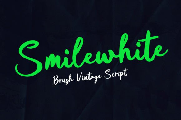 Smile White Brush Font for Elegant Handmade Designs