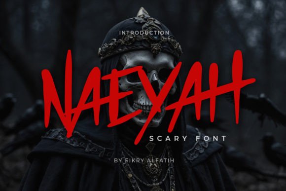 The Naeyah: A Horror-Style Display Font for Bold Brand Messaging