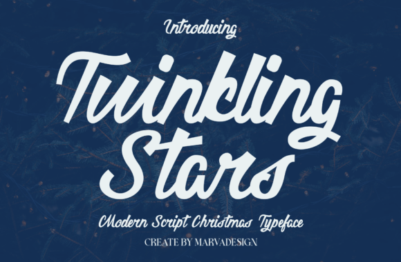 Twinkling Stars Font: A Modern Script Handwritten Typeface for Editorial Warmth