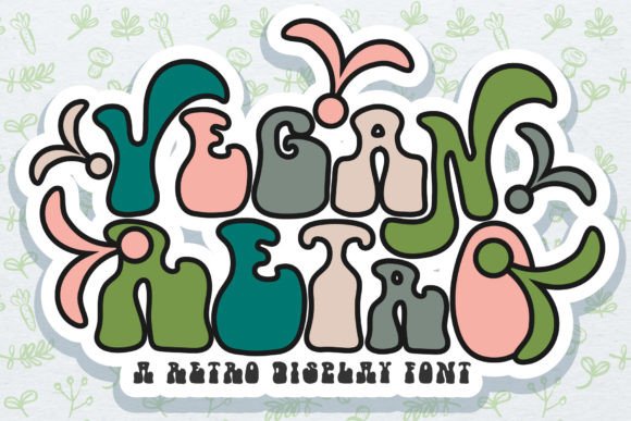 Vegan Retro Font: Playful Display Typeface for Lively Branding